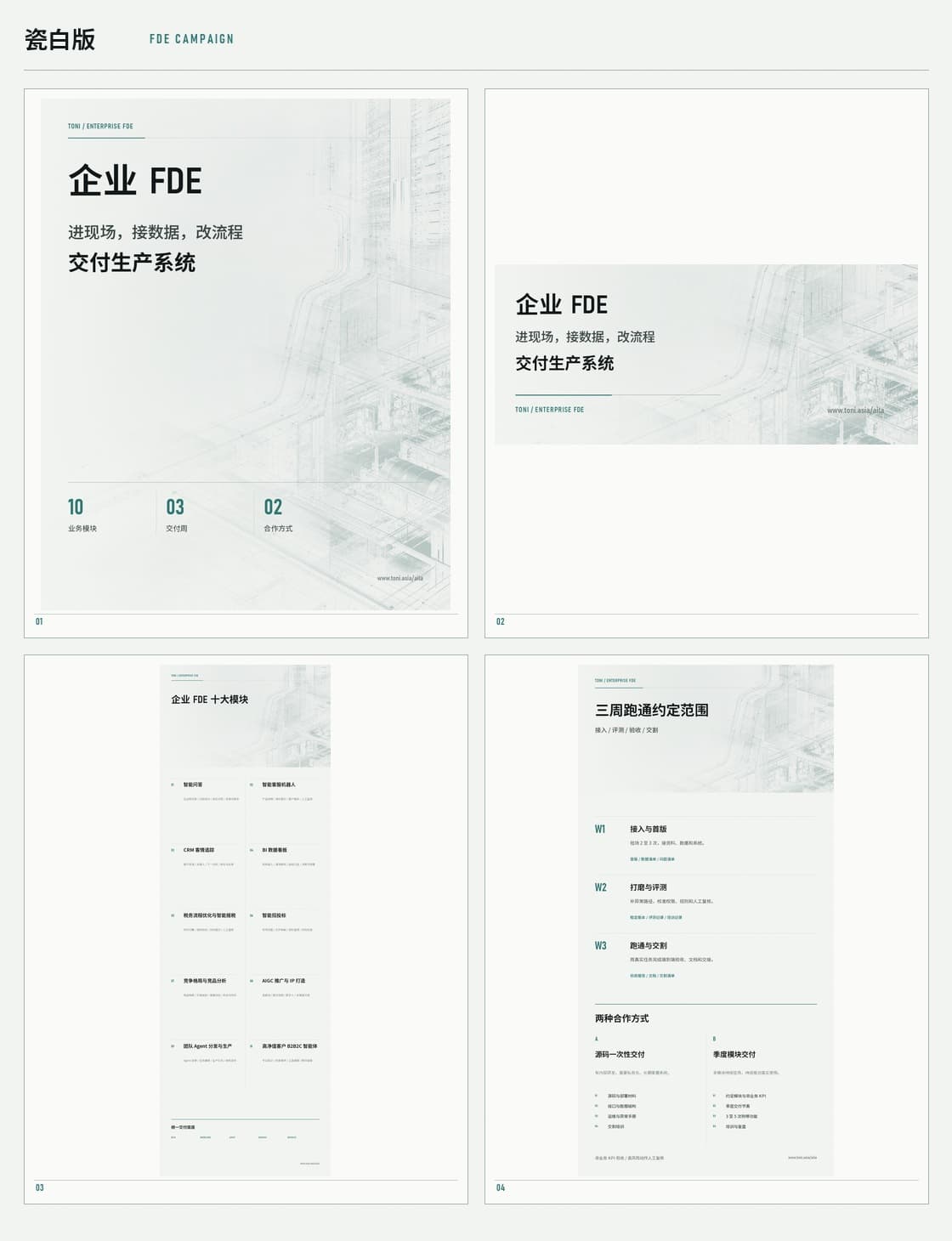 瓷白版企业 FDE 整套物料预览