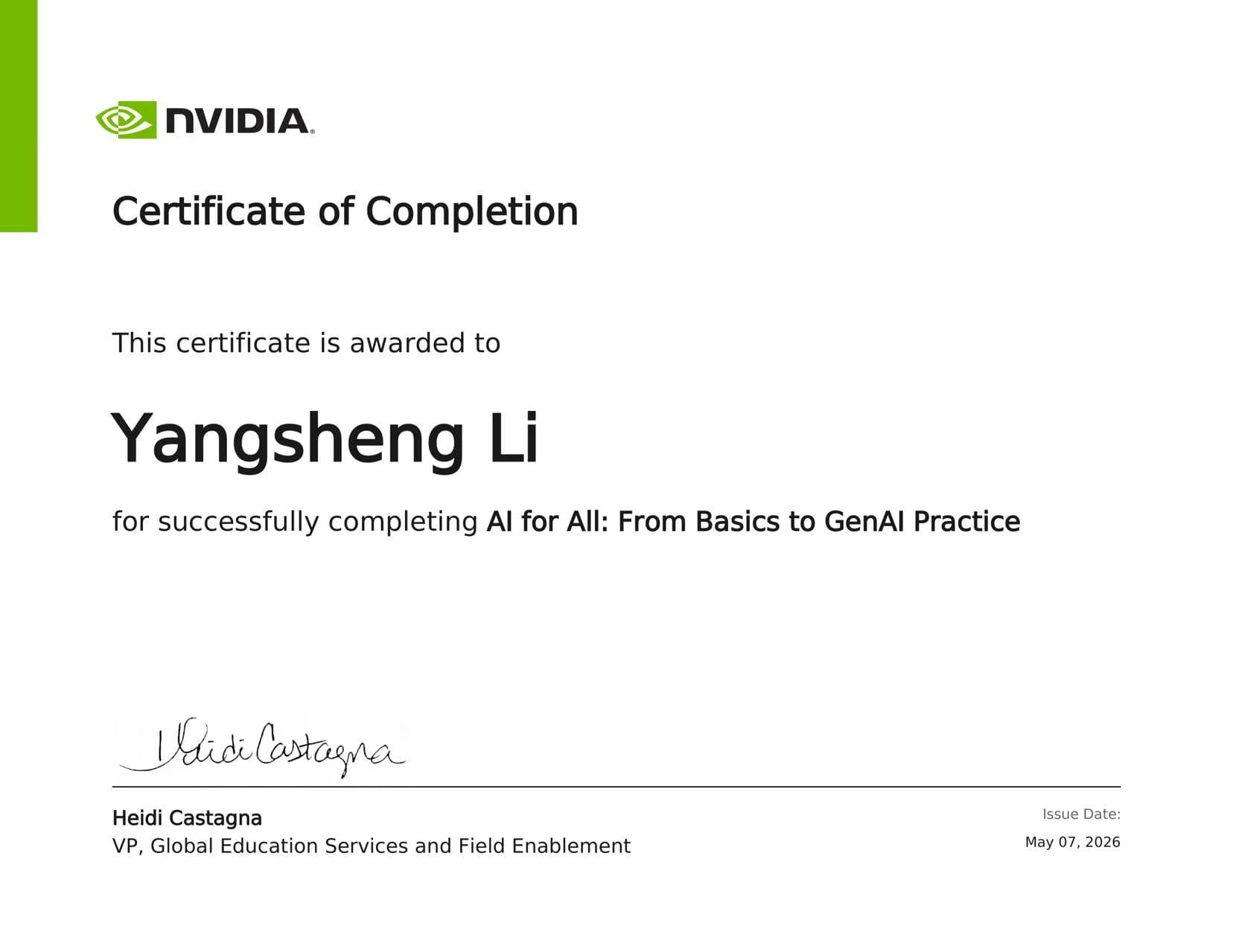 NVIDIA AI for All: From Basics to GenAI Practice screenshot